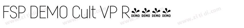 FSP DEMO Cult VP R字体转换 FSP DEMO Cult VP R字体转换